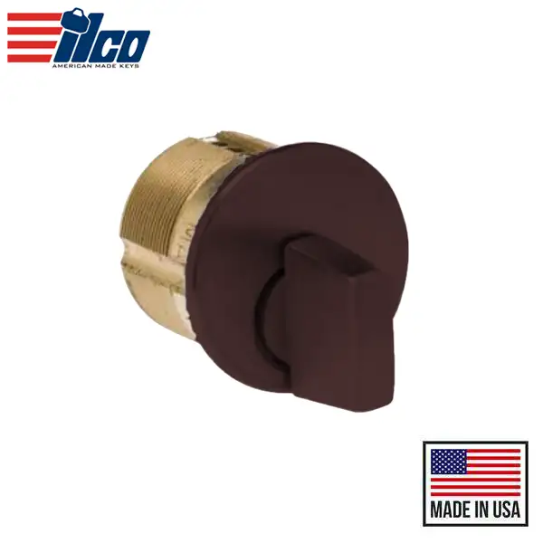 Ilco - 7161 - Turnknob Mortise Cylinder - 1" - Adams Rite Cam - 10B - Oil Rubbed Bronze - Grade 1