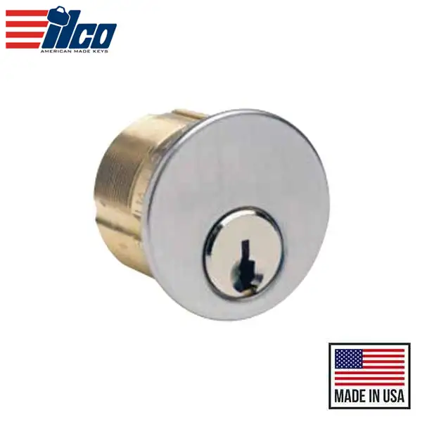 Ilco - 7205 - Mortise Cylinder - 5 Pin - 1 1/4" - Schlage C - Standard Cam - KD - 26D - Satin Chrome - Grade 1