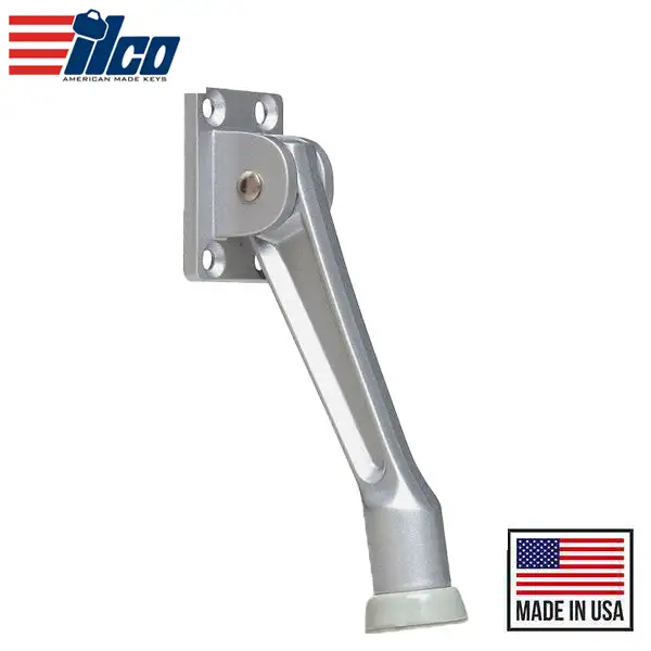 Ilco - KDDH-5 - Kick Down Door Stop - 5" - AL - Clear Aluminum - Grade 1