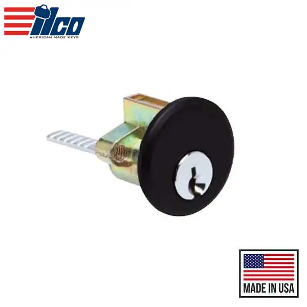Ilco - Rim Zinc Die Cast Cylinder - 5 Pin - Schlage C - KD - BLK - Black - Grade 1