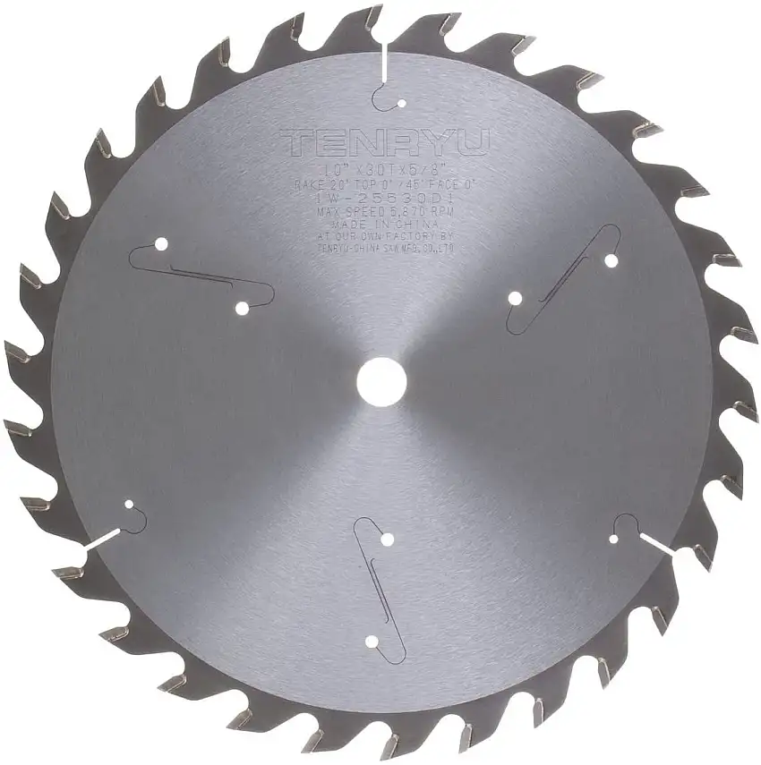 Tenryu Industrial Saw Blade - 10" 30 Tooth 5/8" Arbor 5870 RPM (IW-25530D1)