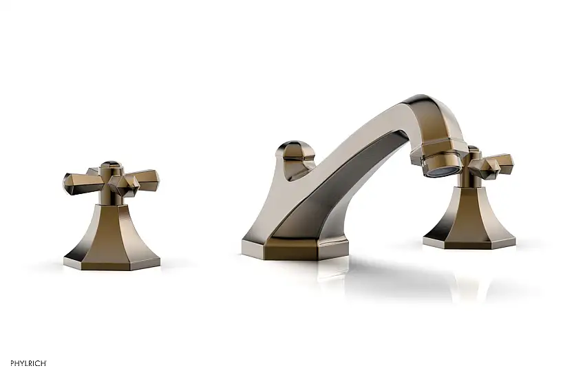 Phylrich LE VERRE & LA CROSSE Deck Tub Set - Cross Handles