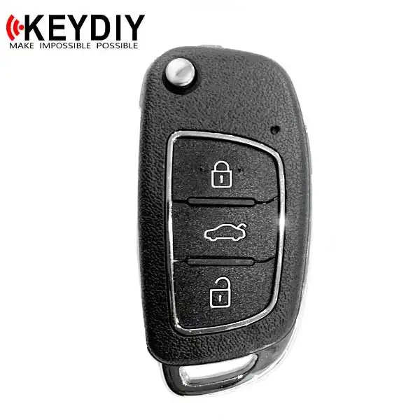 KEYDIY - Hyundai Style - 3-Button Flip Key Blank - Black (KD-B16)