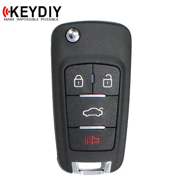 KEYDIY - GM Style - 4-Button Flip Key Blank w/ Integrated Chip (KD-NB18)