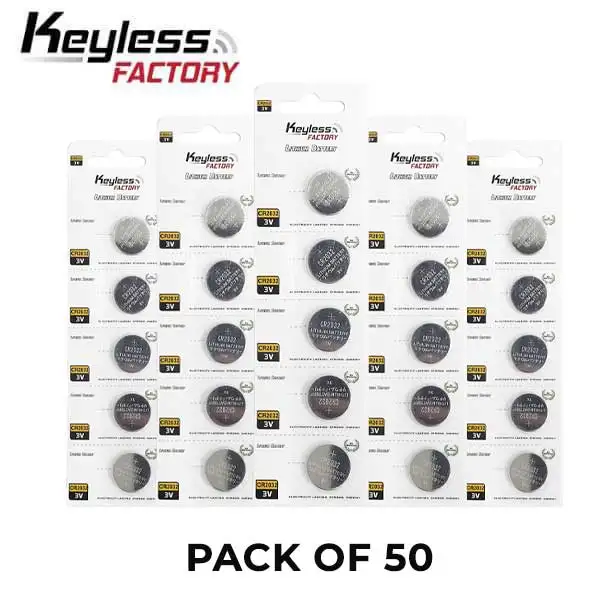 KeylessFactory - CR2032 - 3V Lithium Battery (50-Pack)