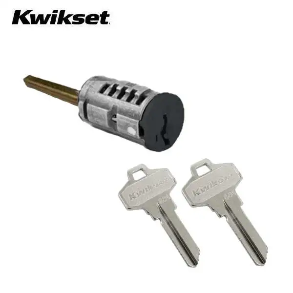 Kwikset - SmartKey SC1 Schlage Cylinder for Double Cylinder Deadbolt - Exterior - Black Finish