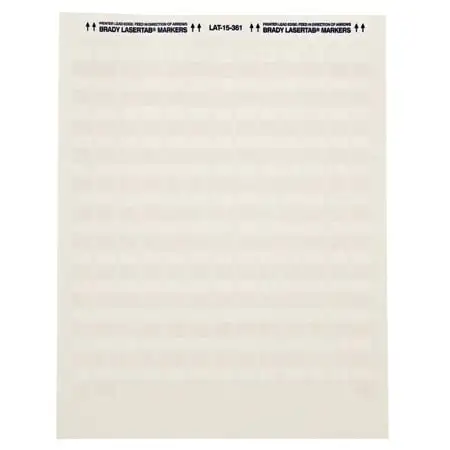 Brady Lasertab Series LAT-19-361-1 Markers 1.00x3.17- 1000pk