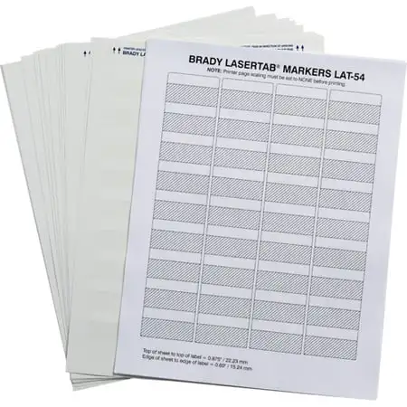 Brady LAT-54-361-1  Self-Laminating Polyester 1.75Wx1.0H Laser Labels 1000 Pack