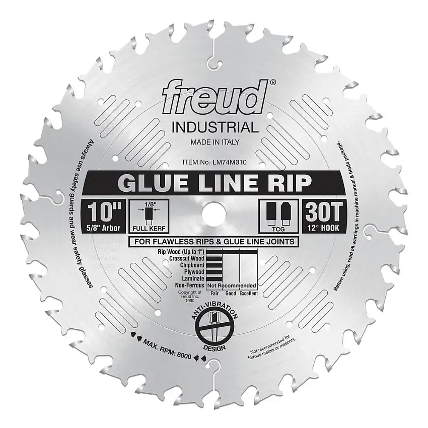 Freud 10" x 30T Glue Line Ripping Blade