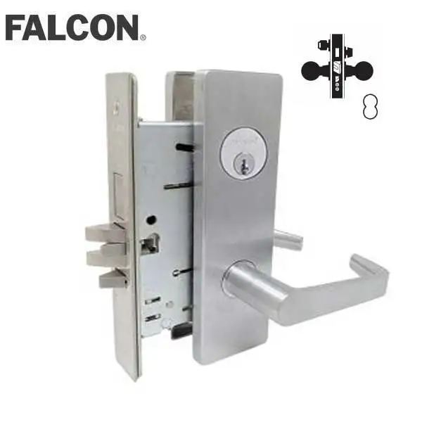 Falcon - MA531P-DN - Dane Napa Mortise Lock - 626 - Satin Chrome - Apartment Corridor - Grade 1