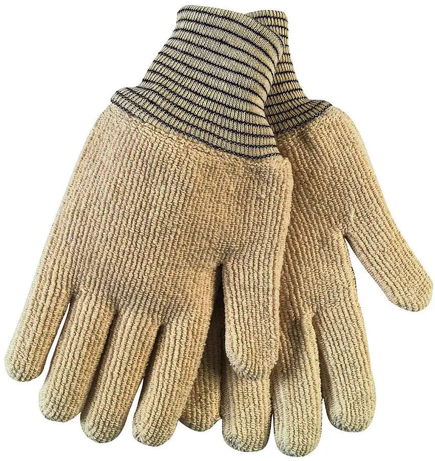 MCR Safety X-Large Natural 32 Ounce Extra Heavy Weight Terrycloth Heat Resistant Gloves With Knit Wrist And Straight Thumb