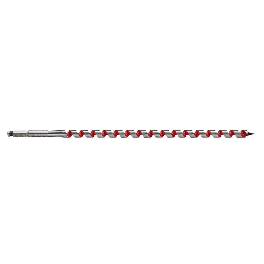 Milwaukee® 9/16" X 18" X 7/16" Hex Shank Polished/Nonstick Coated Ship Auger Drill Bit