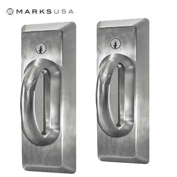 Marks USA -195BHDW- Lifesaver D-Lig Slide Behavioral Health Institution Lockset - Anti-Ligature - 32D - Satin Stainless - Asylum / Institution - Grade 1
