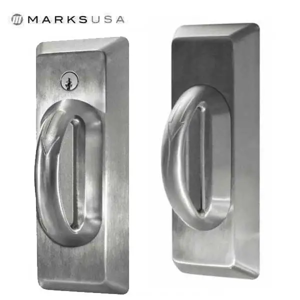 Marks USA -195BHS - Lifesaver D-Lig Slide Behavioral Health Institution Lockset - Anti-Ligature - 32D - Satin Stainless - Classroom - Grade 1