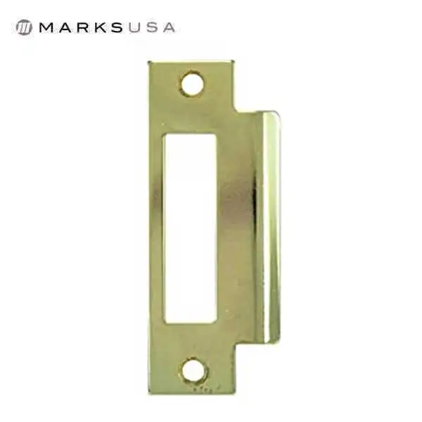 Marks USA - 9035 - Extended 2-1/4" Curved Lip ANSI Strike for Mortise Locks - US3 - Polished Brass
