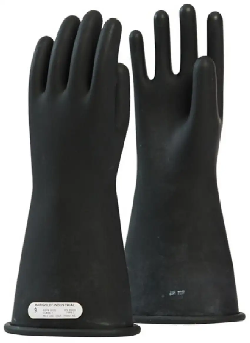 OEL Size 11 Black Rubber CLASS 1 Linesmens Gloves