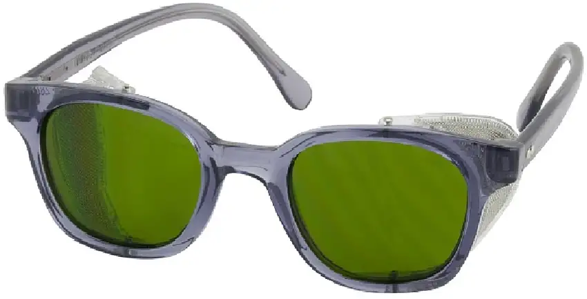 Protective Industrial Products Traditional Spectacle Smoke Safety Glasses With Green And Anti-Scratch/IR Filter Lens