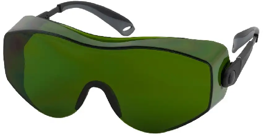 Protective Industrial Products OverSite Black Safety Glasses With Green And Anti-Scratch/IR Filter Lens