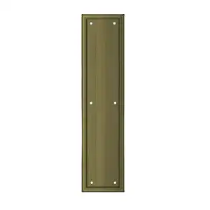 Brass Framed Push Plate HD by Deltana