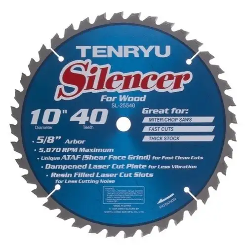 Tenryu Blade - 10" 40 Tooth 5/8" Arbor 5870 RPM (SL-25540)