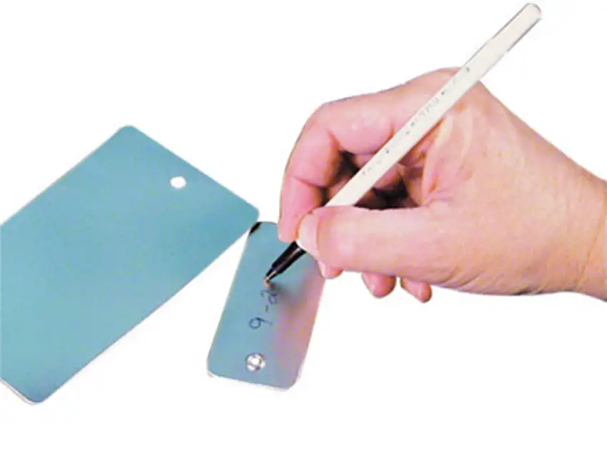 AccuformNMC 1 3/8" X 3 1/8" Silver Aluminum Blank Tag