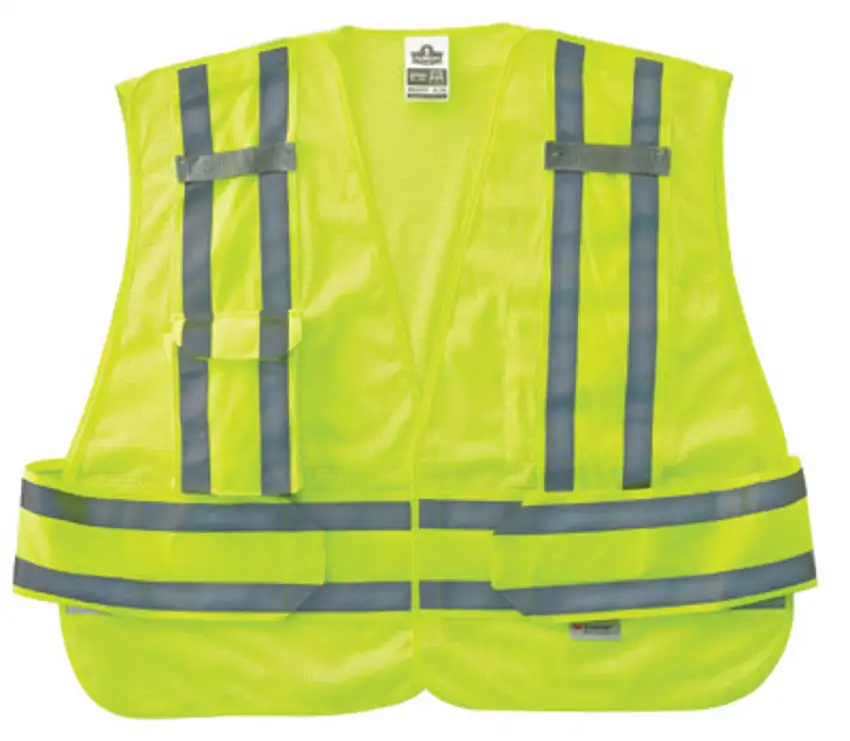 Ergodyne XLarge  2X Lime GloWear 8244PSV Polyester Mesh Expandable Public Safety Vest