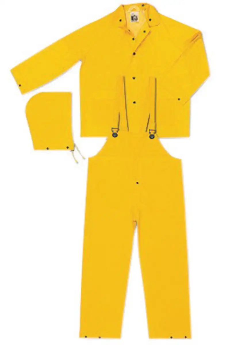MCR Safety  X-Large Yellow Classic .32 mm PVC/Polyester 3-Piece Suit