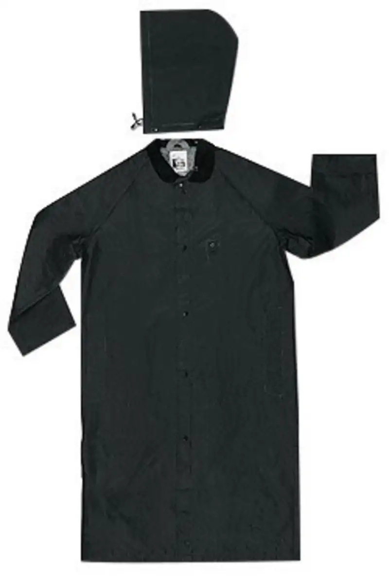 MCR Safety 5X Black 49" Classic Plus .35 mm PVC And Polyester Coat