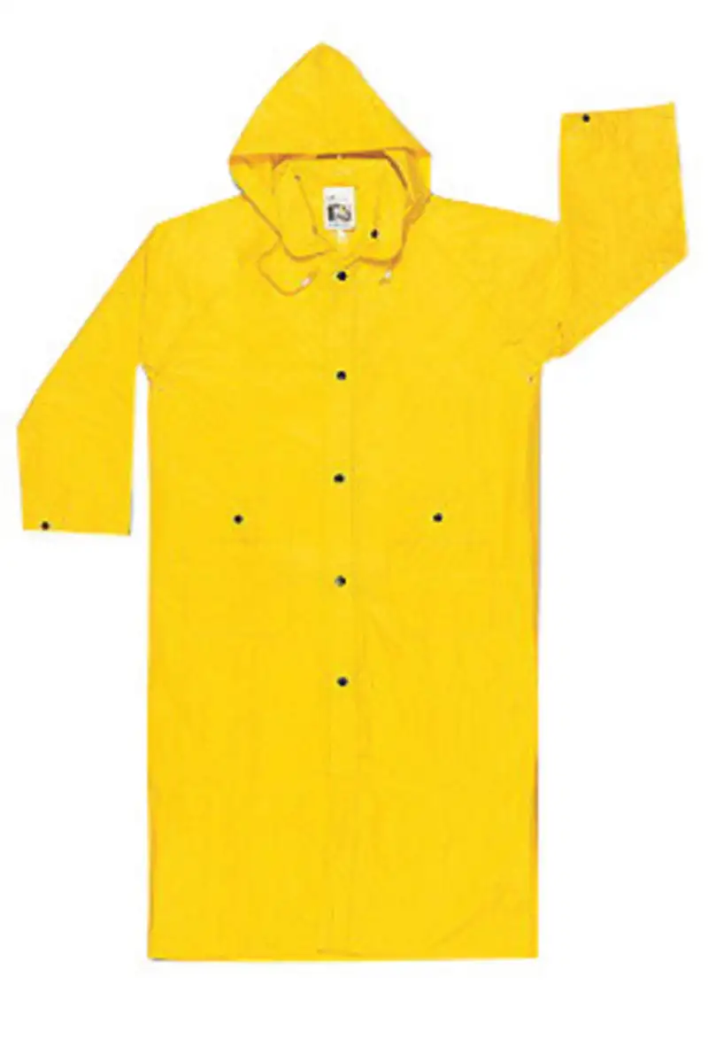 MCR Safety Size 6X Yellow 49 Wizard .28 mm Nylon And PVC 2Piece Coat With Detachable Hood