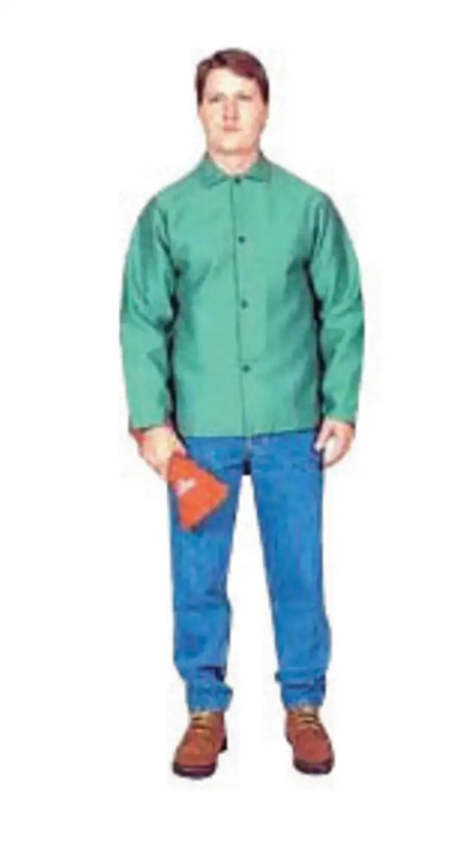 Stanco Safety Products 3X Green Cotton Flame Resistant Coat With Snap Closure