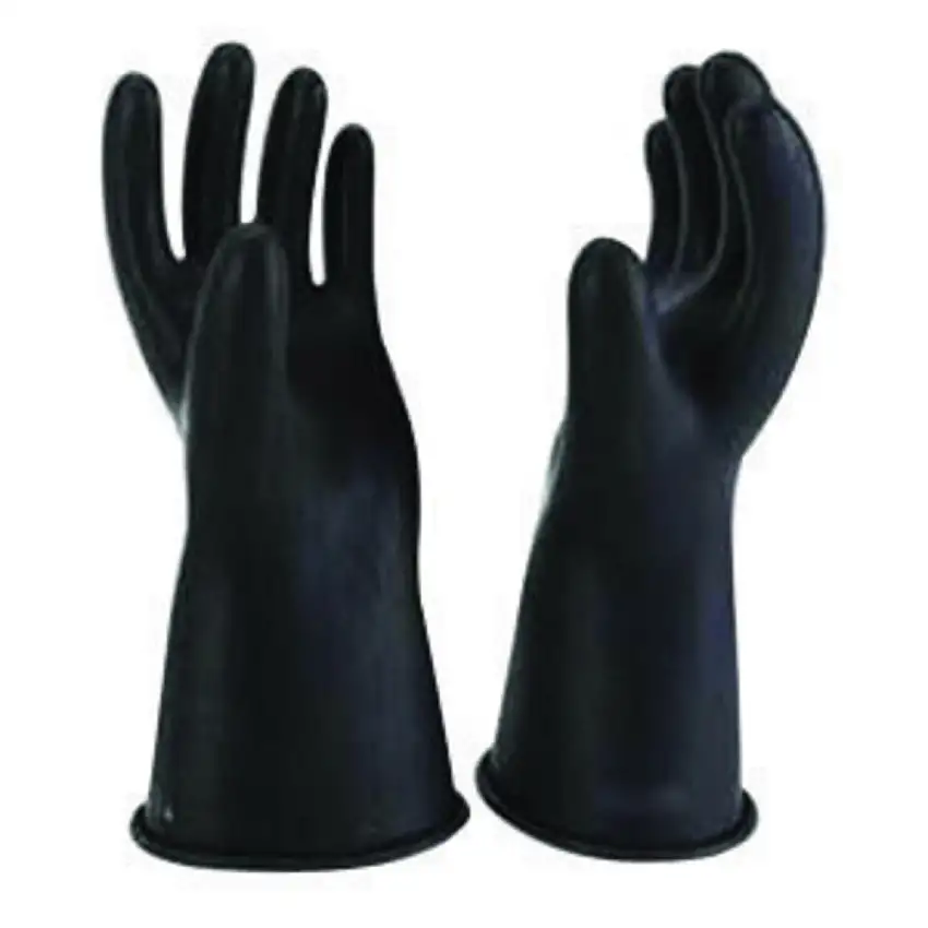 SALISBURY By PIP Size 11 Black 14 Type I Natural Rubber Class 00 Low Voltage Electrical Insulating Linesmens Gloves With Straight Cuff