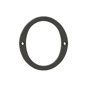 Solid Brass Traditional Numbers 0 by Deltana