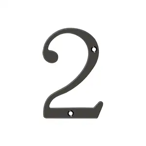 Solid Brass Traditional Numbers 2 by Deltana