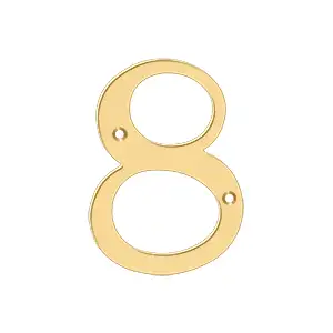 Solid Brass Traditional Numbers 8 by Deltana
