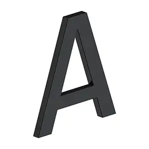 Stainless Steel E Series with Risers Letter A by Deltana