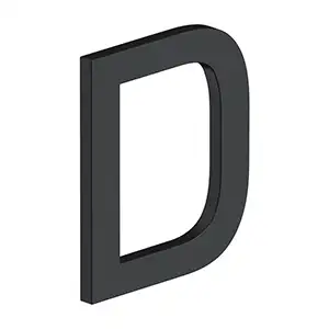 Stainless Steel E Series with Risers Letter D by Deltana
