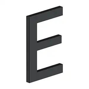 Stainless Steel E Series with Risers Letter E by Deltana