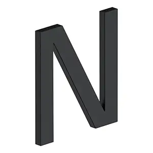 Stainless Steel E Series with Risers Letter F by Deltana
