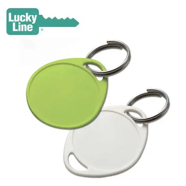 LuckyLine - 25029 - Round Label-It Plastic Tags with Ring & Labels - Clam shell -  Assorted - 25 Pack