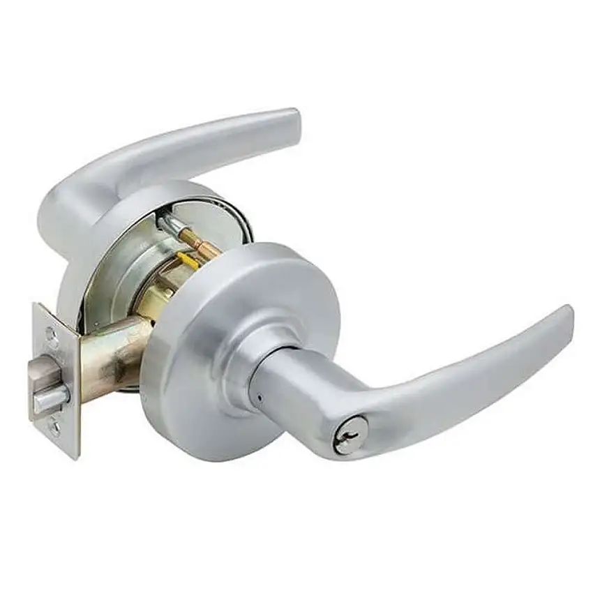 Schlage ALX80B-ATH-605 Athens Storeroom Brass Lever