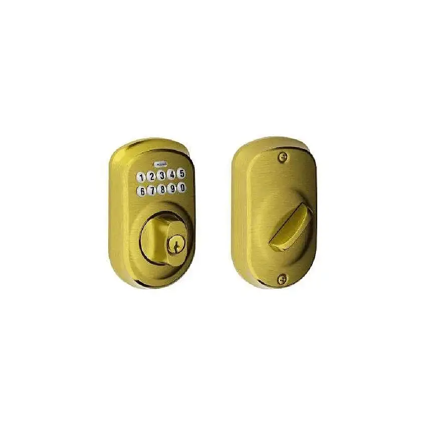 BE365 PLY 609 KEYPAD DEADBOLT ANTIQUE BRASS SKU#043156894574