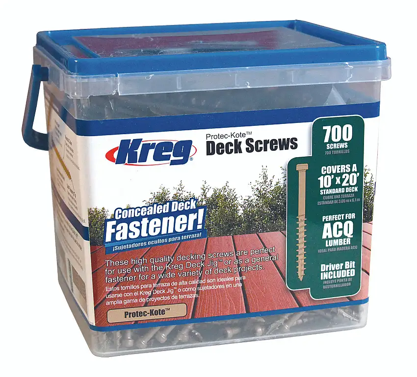 Kreg Protec-Kote Deck Screws 2", #8 Coarse, Pan Head, 700 Count (SDK-C2W-700)