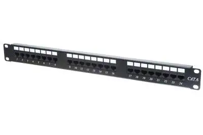 Solid Signal SSPP-CAT624B Patch Panel CAT6 24 Port Black (SSPP-CAT624B)