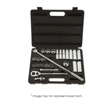 Stanley Tools for The Mechanic 85-434 26 Piece Socket Sets, 1/2 in, 6 Point, 12 Point