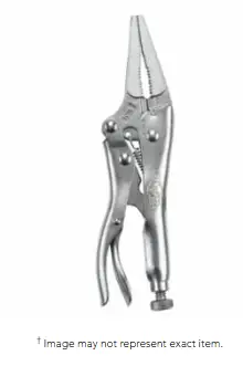 Irwin Vise-Grip 1602L3 Long Nose Locking Pliers, Jaw Opens to 1 5/8 in, 4 in Long