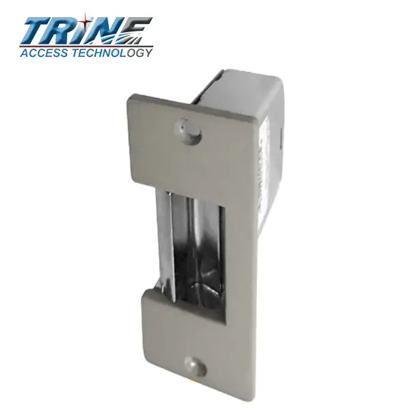 Trine - 005C - 3-1/2” Light Commercial Electric Strike - Intermittent - 8-16VAC - Satin Chrome - Fail Secure-Standard Action - Grade 1