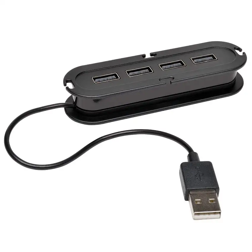 Tripp-Lite 4-Port USB 2.0 Hi-Speed Ultra-Mini Hub with Power Adapter (U222-004-R)