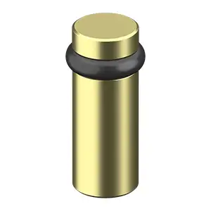 Round Cylindar Solid Brass Universal Floor Bumper by Deltana