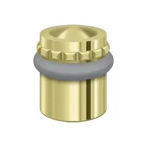 Round Pattern Cap Universal Solid Brass Floor Bumper by Deltana