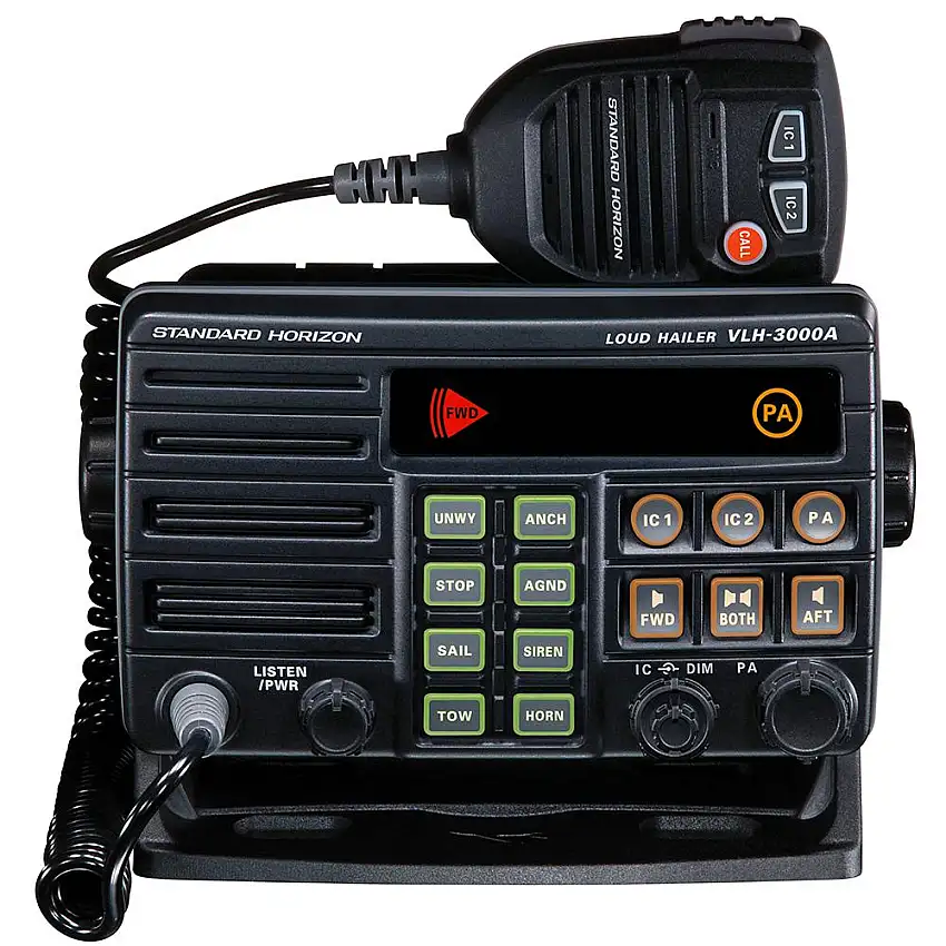 Standard Horizon 30W Dual Zone PA Loud Hailer Fog Listen Back Intercom (VLH-3000A)